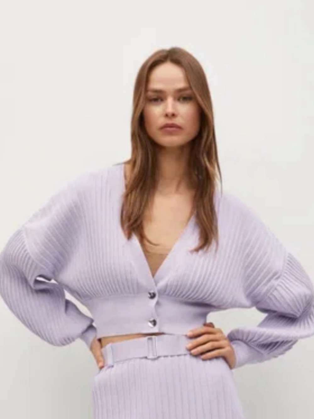 Mango stretchy cropped cardigan size medium